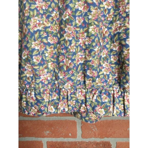 Vintage corduroy jacket Shacket size 18 floral chore ribbed waistband - Picture 6 of 8
